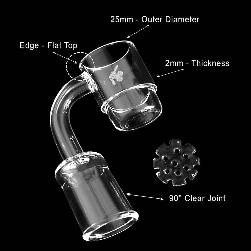 HONEY DISC DEEP DISH QUARTZ BANGER - 90° DEGREE | YL - Discreet Smoker