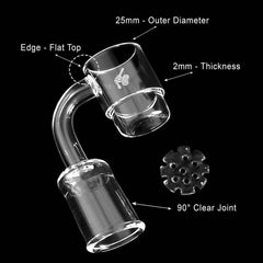 HONEY DISC DEEP DISH QUARTZ BANGER - 90° DEGREE | YL - Discreet Smoker