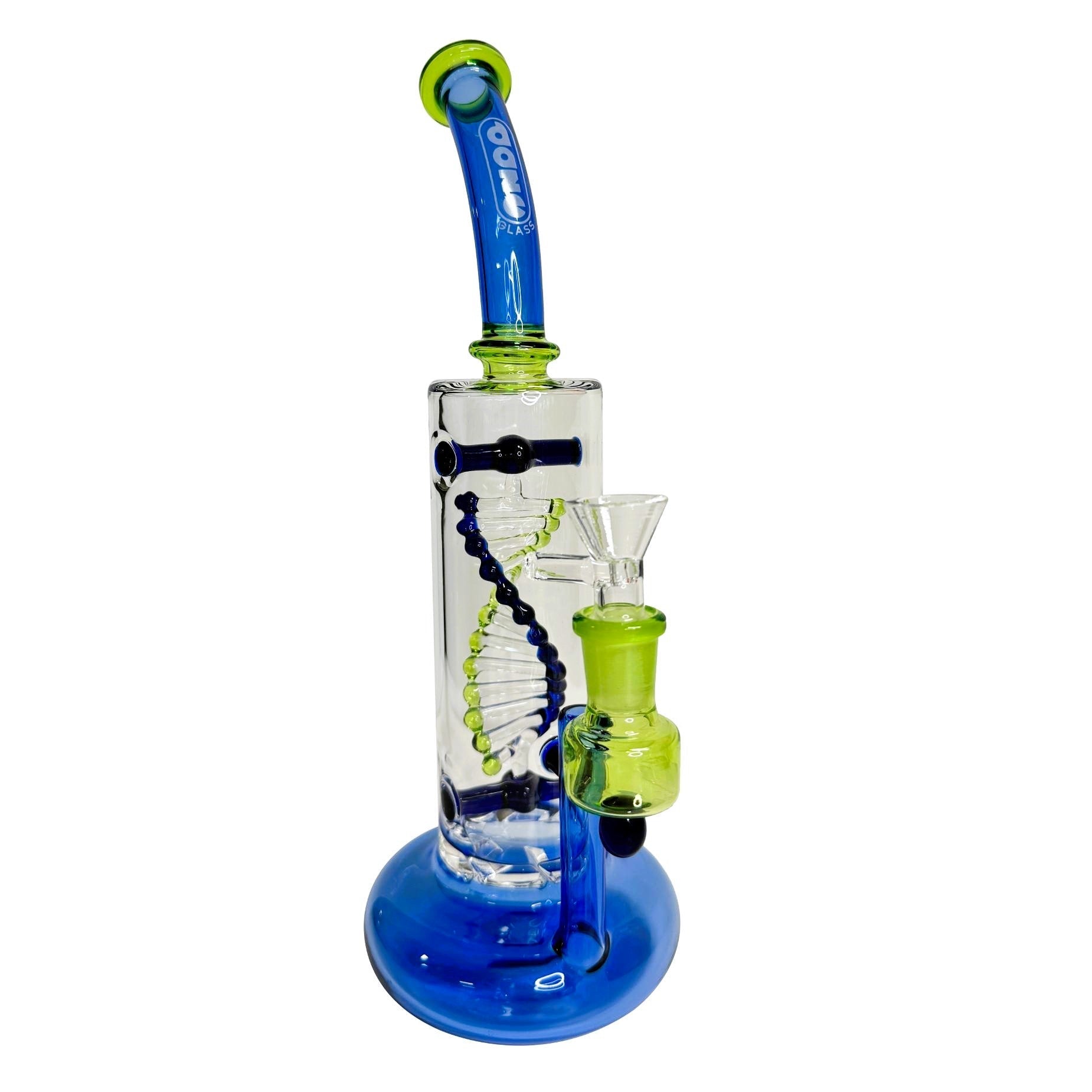 Daze Glass - 2nd Gen Spinning DNA & Turbine Perc Glass Water Pipe - Discreet Smoker