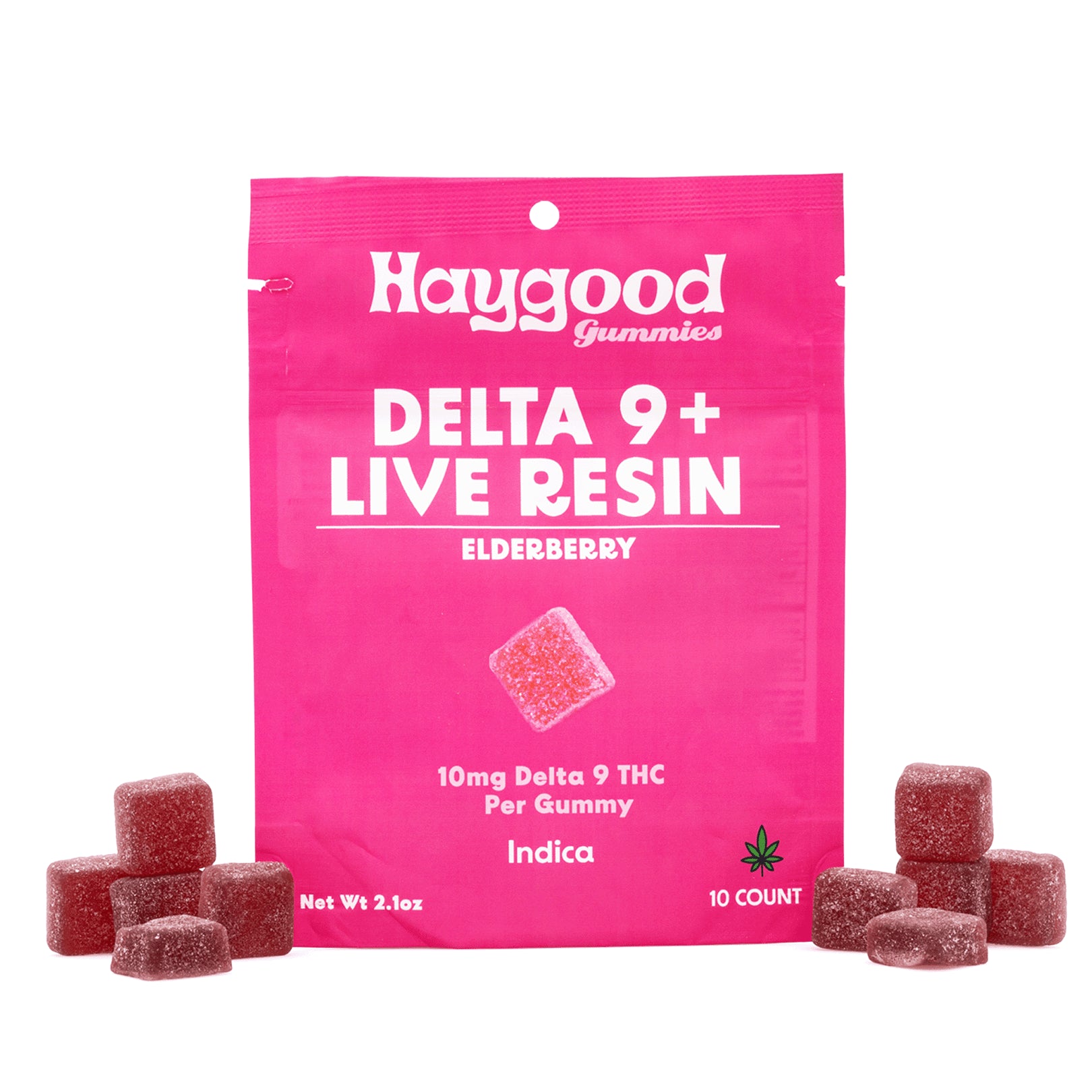 D9 THC Live Resin Gummies - Indica - Elderberry - Discreet Smoker