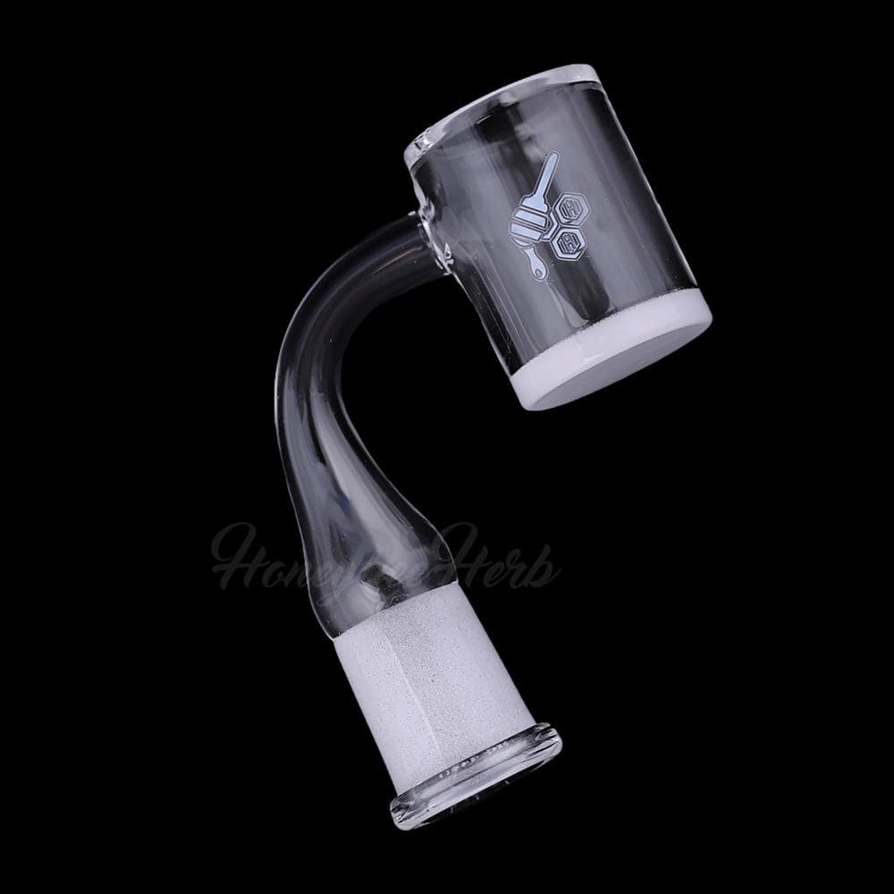 HONEY & MILK BEVEL QUARTZ BANGER - 90° DEGREE | YL - Discreet Smoker
