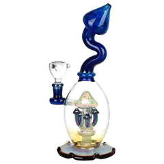 Mushroom Magic Glass Water Pipe - 11" / 14mm F - Discreet Smoker