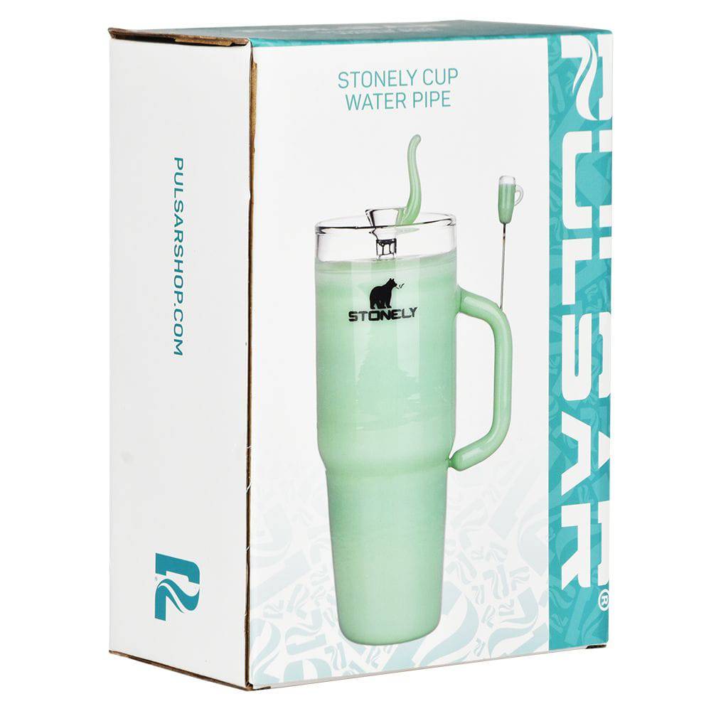 Pulsar Stonely Cup Glass Water Pipe | 8.5" | 14mm F - Discreet Smoker