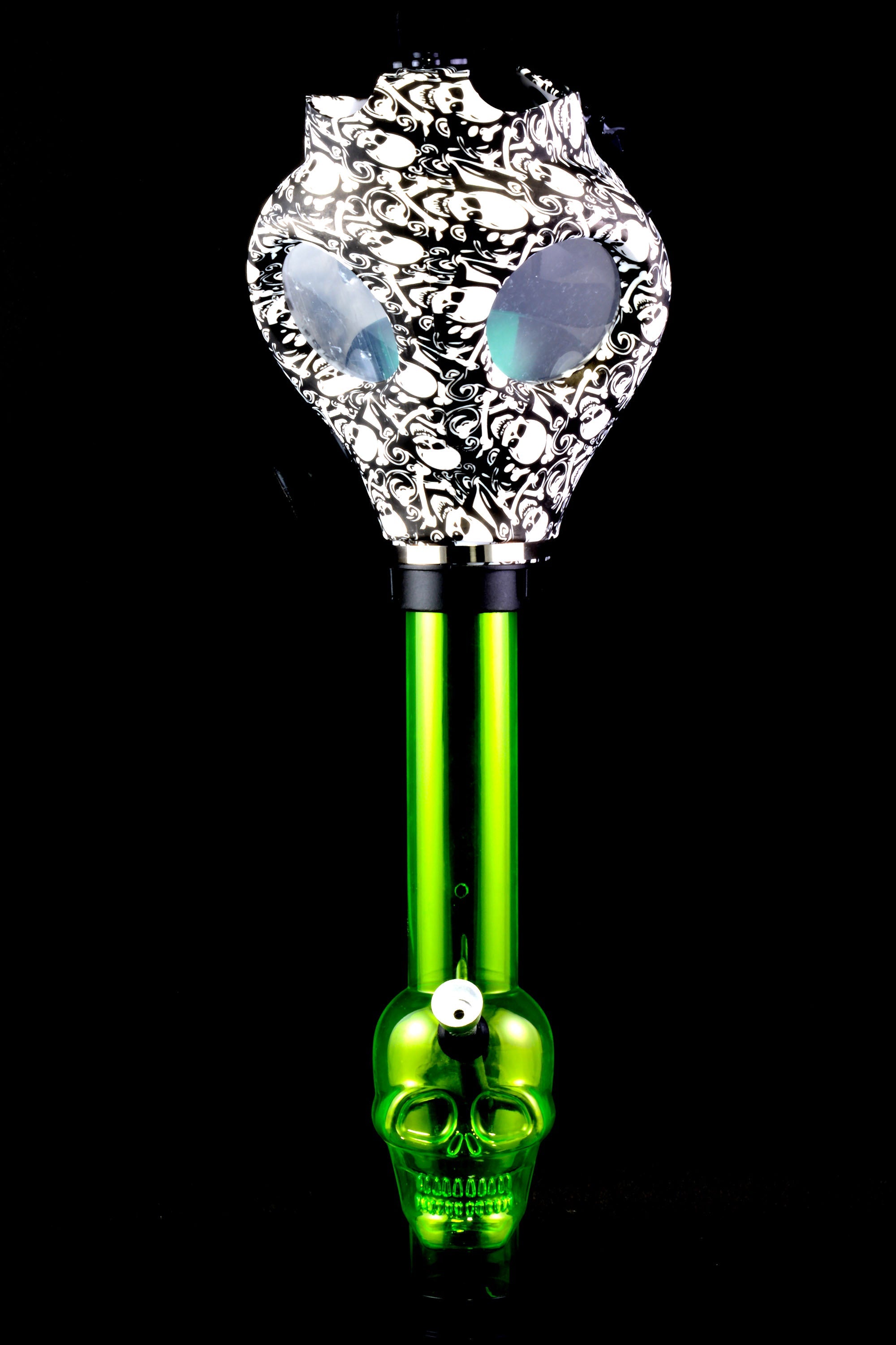 Acrylic Gas Mask Bong “Alien Skull” – Design Options - Discreet Smoker