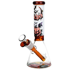 Pulsar Halloween Scene Beaker Water Pipe - 9.5" / 14mm F - Discreet Smoker