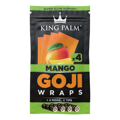 King Palm Goji Wraps & Filter Tips | 4pk | 15pc Display - Discreet Smoker