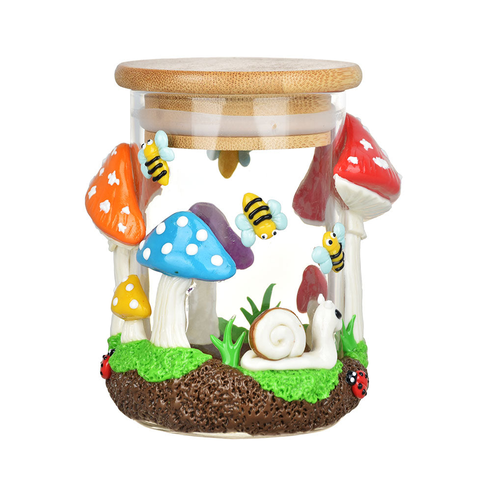 Pulsar Shrooms In The Wild Glass Jar - 4.25" - Discreet Smoker