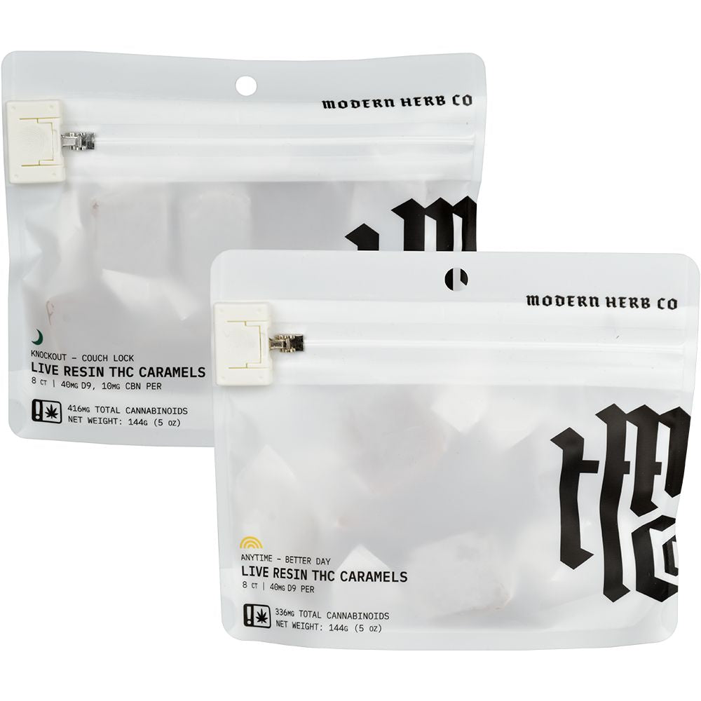 Modern Herb Co D9 Live Resin Caramels | 320mg-400mg | 8pc Bag - Discreet Smoker