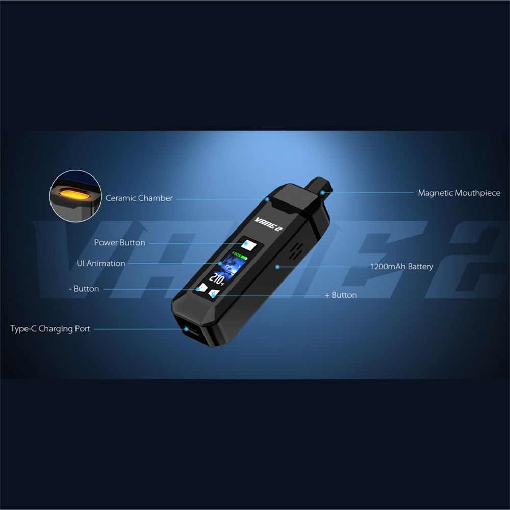 Yocan Vane 2 Dry Herb Vaporizer | 1200mAh - Discreet Smoker