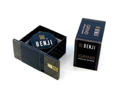 Benji GRIND - Aluminum Grinder + Booklet - Discreet Smoker