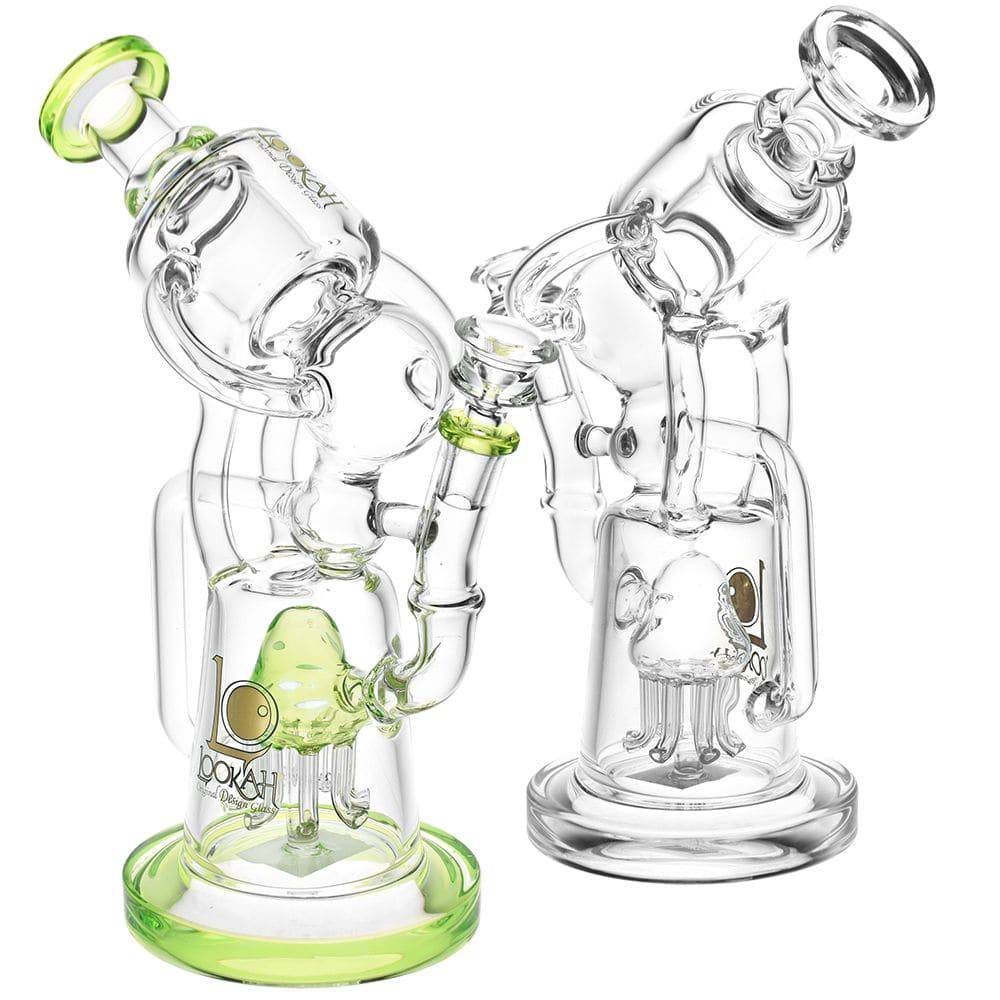 Lookah Glass Scoped Out Recycler Water Pipe | 10.5" | 14mm F - Discreet Smoker