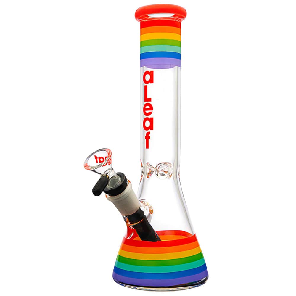 aLeaf Pride Beaker Water Pipe | 10" | 14mm F - Discreet Smoker