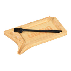 LAb420 Portable Rolling Tray w/ Tray Brush - 5" x 3.5" - Discreet Smoker
