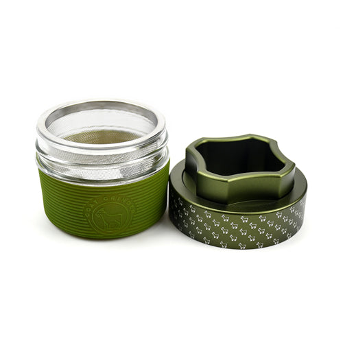 4 Piece Aluminum Herb Grinder | AITH v.I – OG - Repeat Pattern - Discreet Smoker