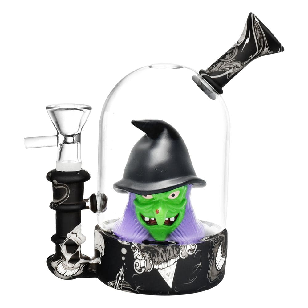 Spooky Witch Bell Jar Water Pipe - 5.5" / 14mm F - Discreet Smoker