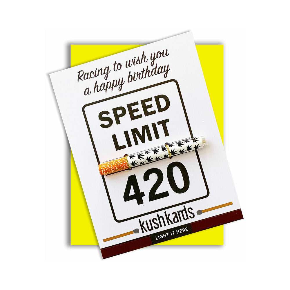 420 Speed Limit Birthday One Hitter Kard - Discreet Smoker