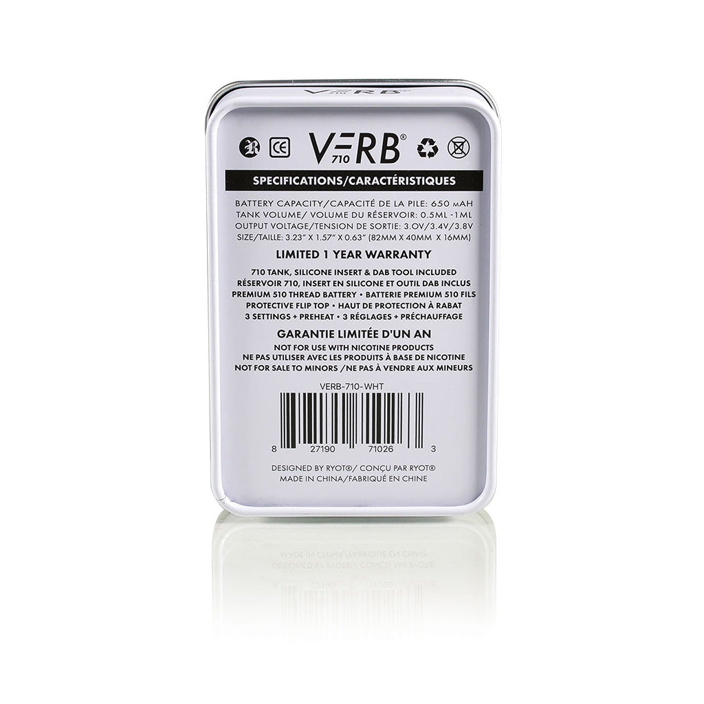 VERB 710 FLIP THREADED BATTERY CONCENTRATE VAPORIZER - Discreet Smoker