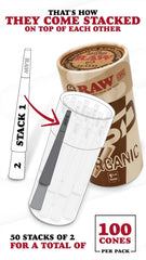 RAW Organic Hemp Cones - 1 1/4" - Discreet Smoker