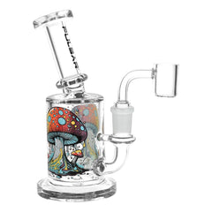 Pulsar Day Drippin' On Planet Shroom Glass Dab Rig - 6.25" / 14mm F - Discreet Smoker