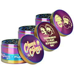 Cheech & Chong's™ x Pulsar Rainbow Metal Grinder | 4pc | 2.5" - Discreet Smoker