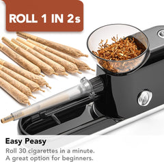 Electric Cigarette Rolling Machiner with Pre Rolled Holder Case, Grinder, Filling Maker