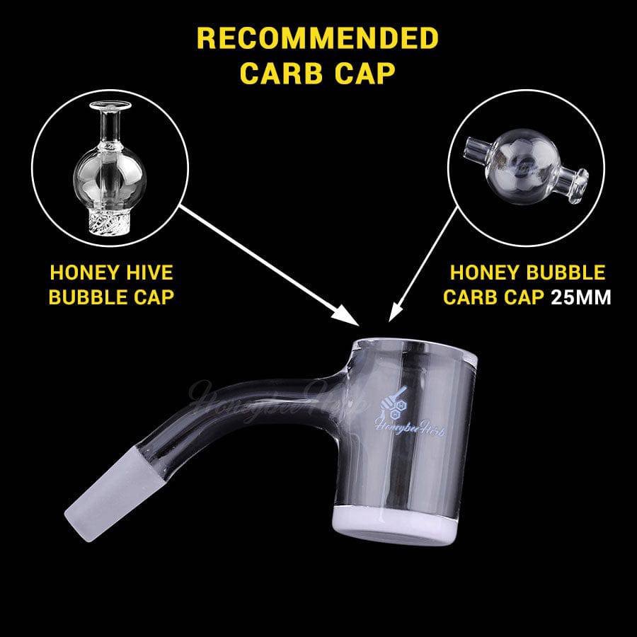 HONEY & MILK BEVEL QUARTZ BANGER - 45° DEGREE | BL - Discreet Smoker