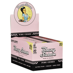 Blazy Susan Pre-Rolled Cones Slide Box | 1 1/4 | 20pc | 12pk Display Blazy Susan Pre-Rolled Cones Slide Box | 1 1/4 | Cone - Discreet Smoker