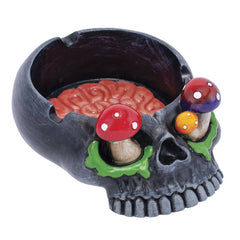 Skull Brain & Mushroom Eyes Ashtray - 5.75" x 4.2"" - Discreet Smoker