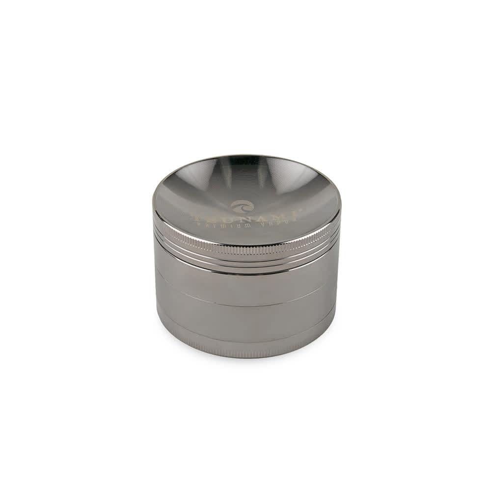 Tsunami Sunken Top 63mm 4-Piece Grinder Gunmetal - Discreet Smoker