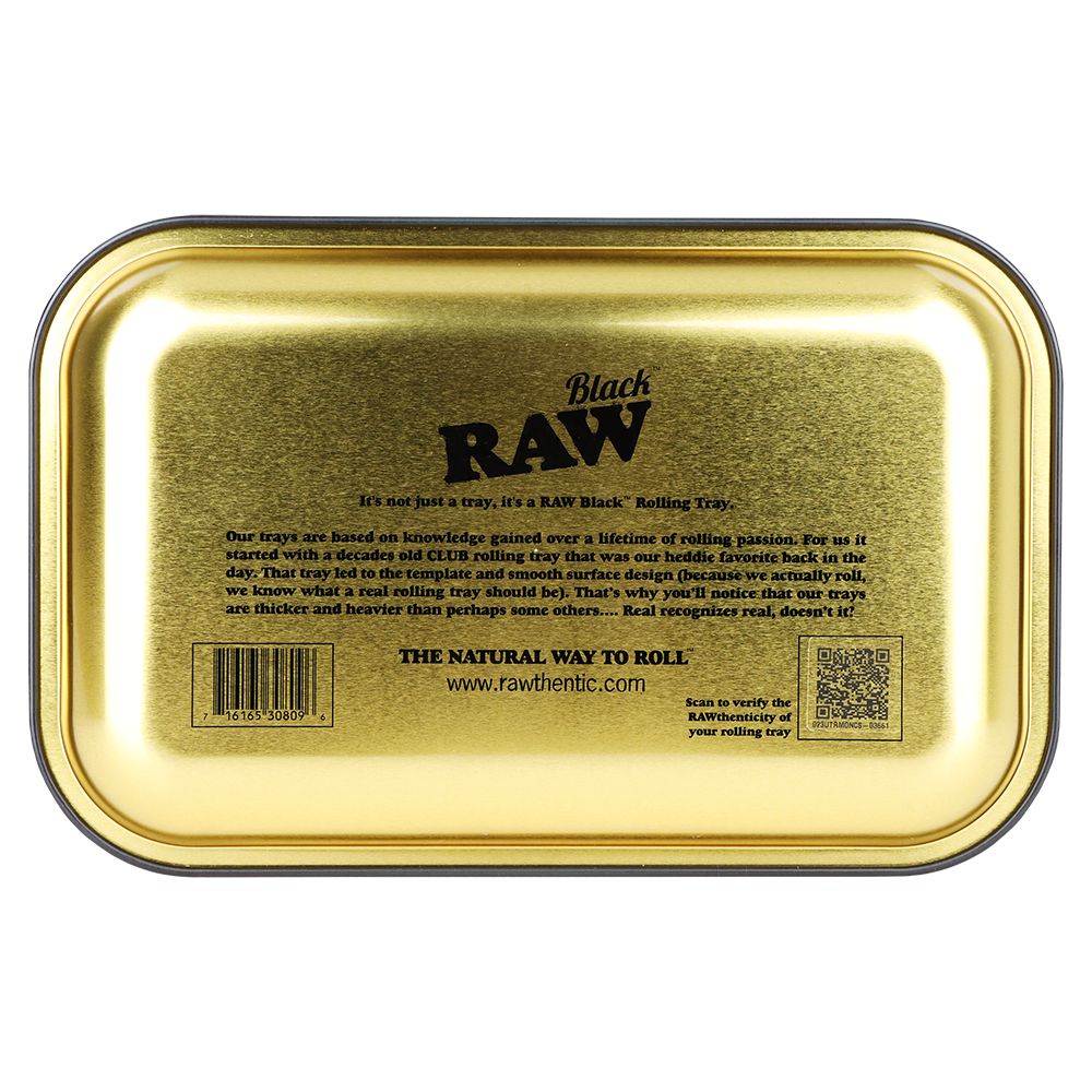 RAW Black Cone Monster Metal Small Rolling Tray - 11"x7" - Discreet Smoker