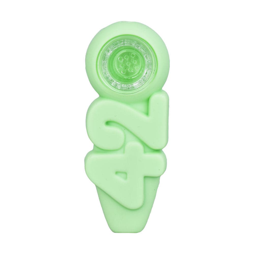 420 Silicone Hand Pipe | 4" | Assorted Colors | 5pc Set - Discreet Smoker
