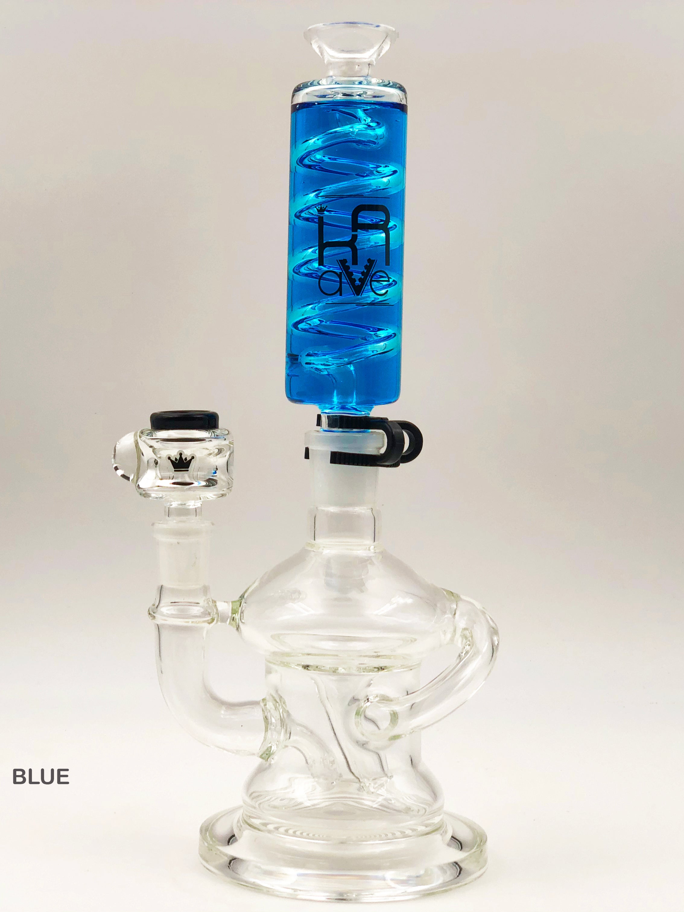Krave Glass Freezable Recycler Bong - Discreet Smoker