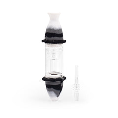 Ritual - 7'' Silicone Deluxe Nectar Collector - Black & White Marble - Discreet Smoker