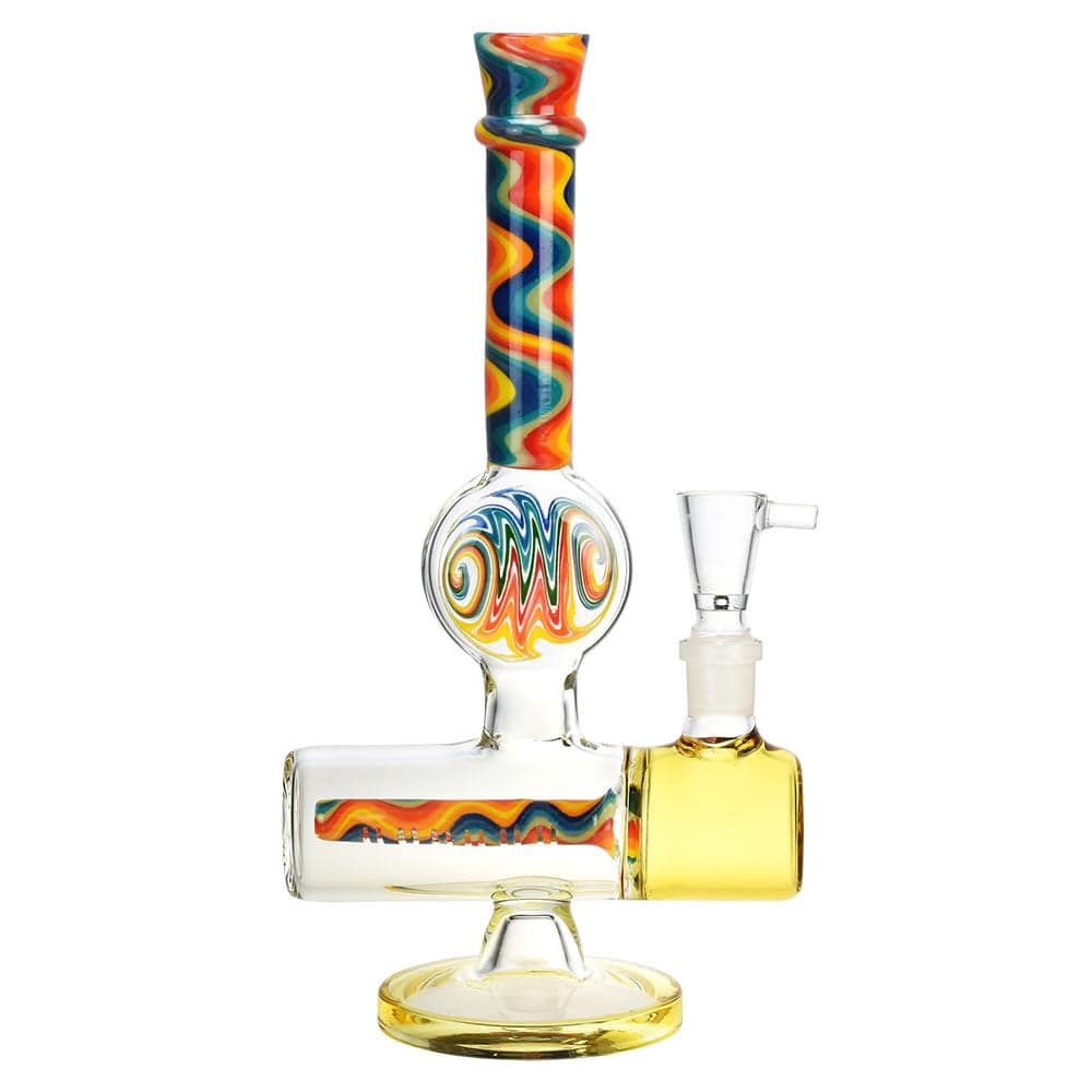 Endless Rainbow Inline Perc Water Pipe - 9" / 14mm F - Discreet Smoker