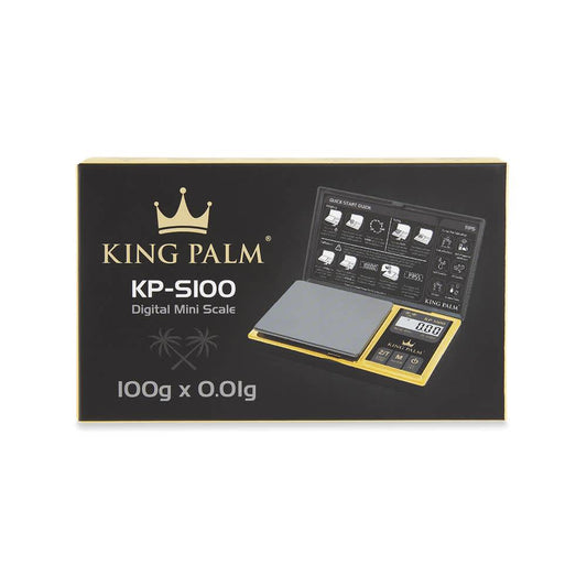 King Palm Scale - 100g x 0.01g - Black / Gold - Discreet Smoker