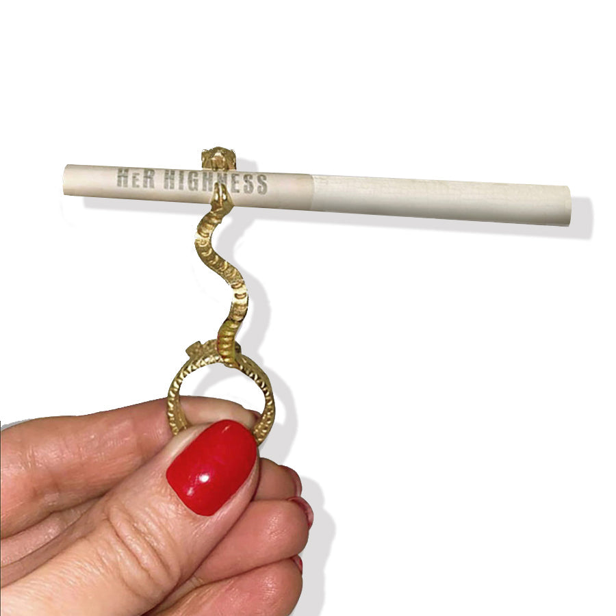 Snake in the Grass Joint Holder Ring - Discreet Smoker