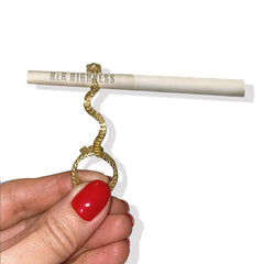 Snake in the Grass Joint Holder Ring - Discreet Smoker