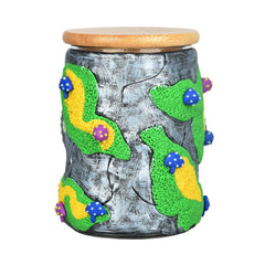 Pulsar Sugar Skull Glass Jar - 4.25" - Discreet Smoker