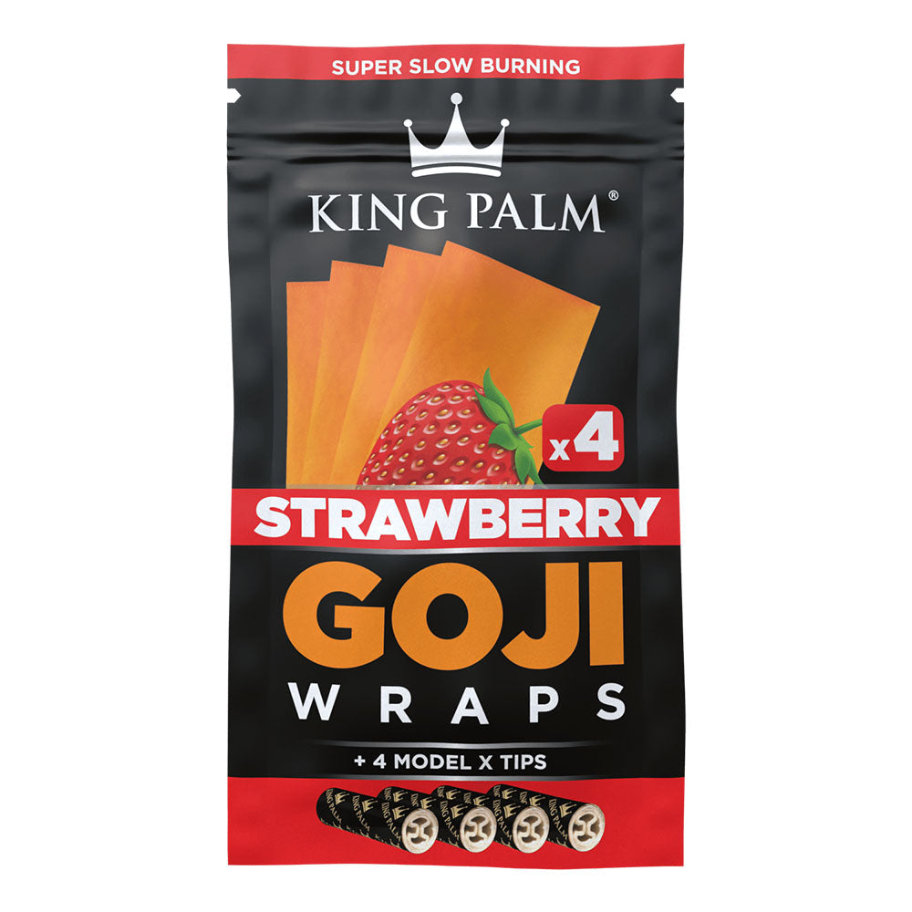 King Palm Goji Wraps & Filter Tips | 4pk | 15pc Display - Discreet Smoker