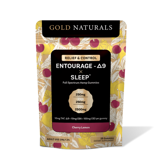 Gold Naturals Entourage Δ9 x Sleep Gummy - Discreet Smoker