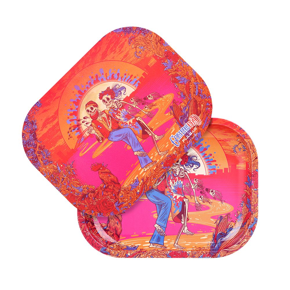 Grateful Dead x Pulsar Mini Rolling Tray & Lid Kit - Sunset Dance / 7"x5.5" - Discreet Smoker