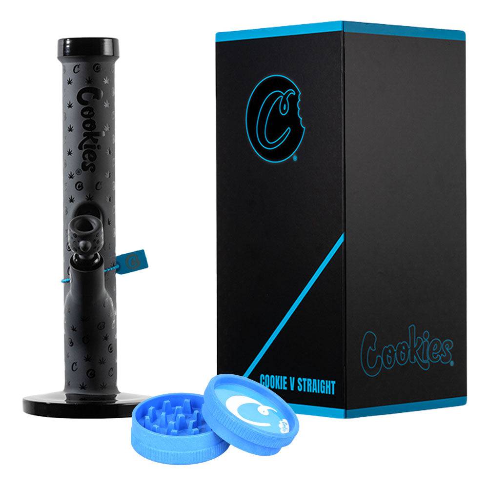 Cookies V Straight Tube Glass Water Pipe | 14" | 14mm F - Discreet Smoker