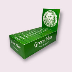 Green Man King Size Green Rice Papers with Pre-Rolled Tips - Discreet Smoker