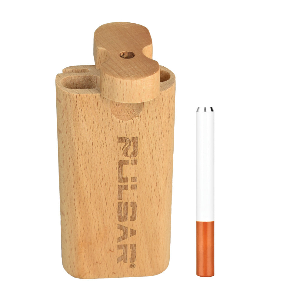 Pulsar Straight Wood Twist Top Dugout - Discreet Smoker
