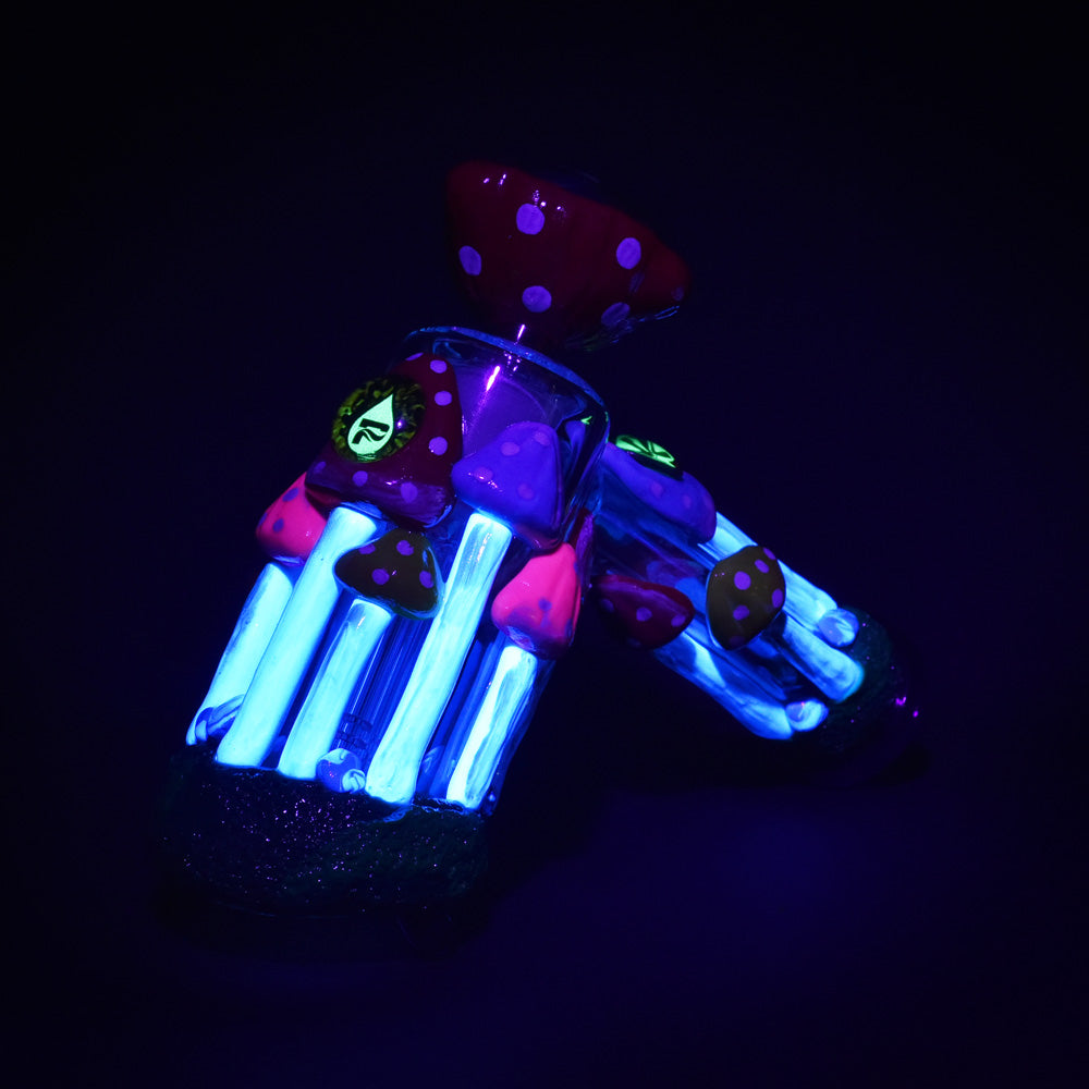 Pulsar Shroom Forest Bubbler Pipe - 8" / 19mm F - Discreet Smoker