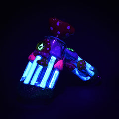 Pulsar Shroom Forest Bubbler Pipe - 8" / 19mm F - Discreet Smoker