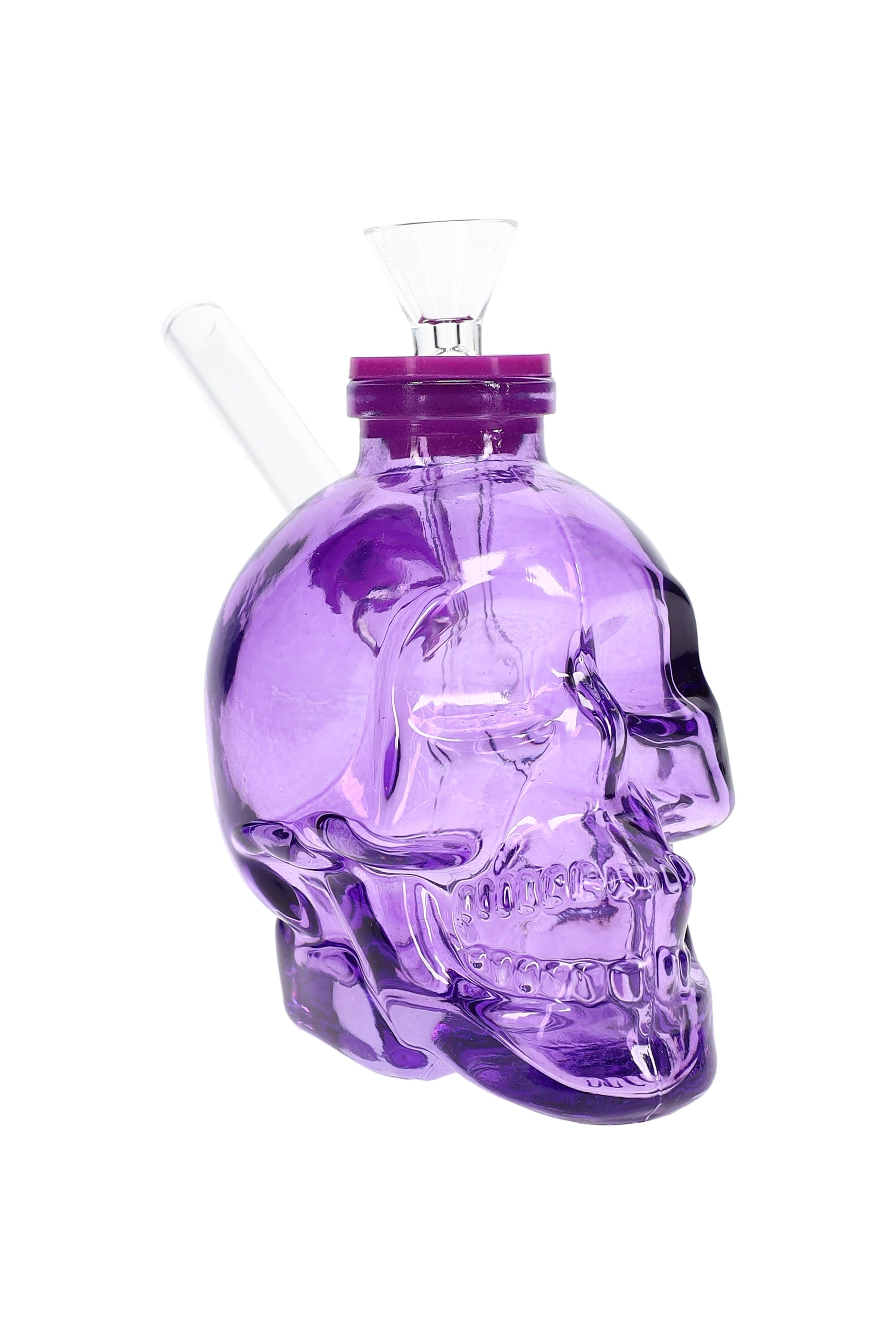 Colored Skull Glass Bong “Bone Bank” – 4″ - Discreet Smoker