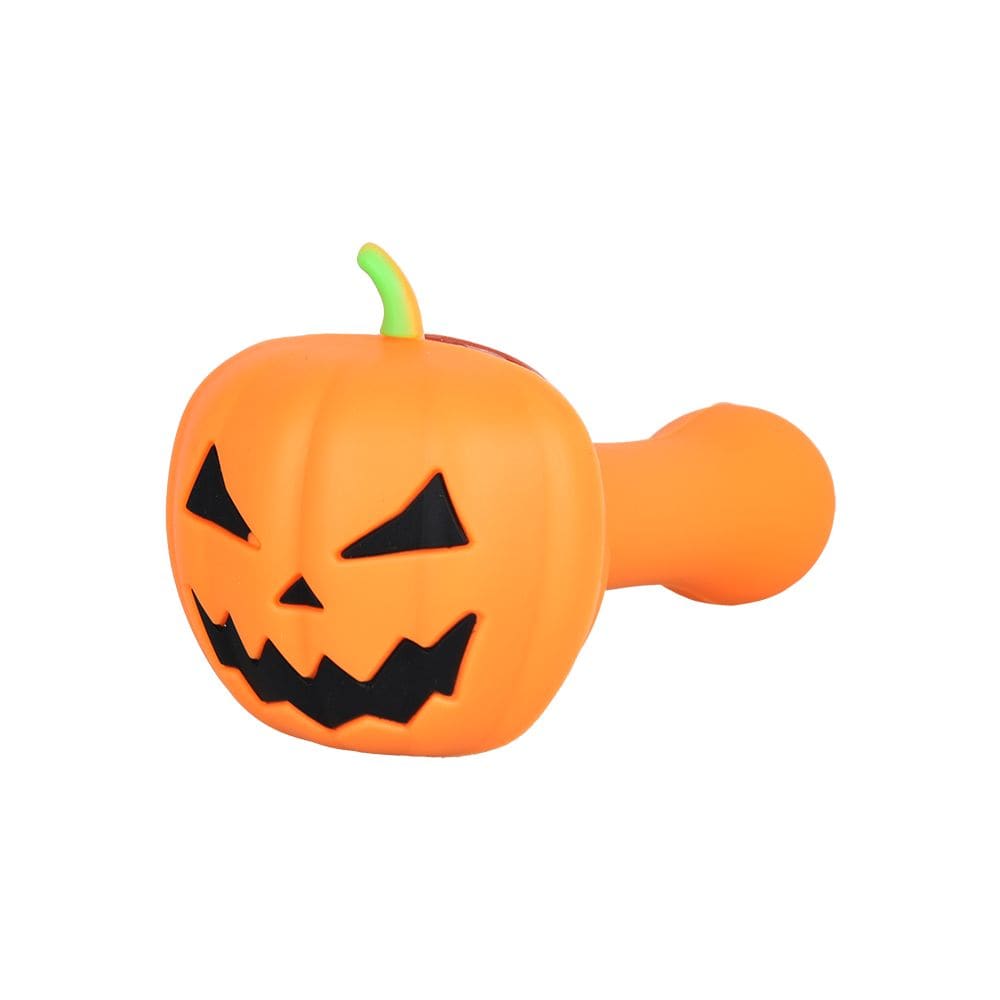 3CT BUNDLE - Pumpkin Silicone Hand Pipe - 5" - Discreet Smoker