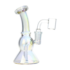 Ease Your Mind Mini Glass Dab Rig - 5.75" / 14mm F / Colors Vary - Discreet Smoker