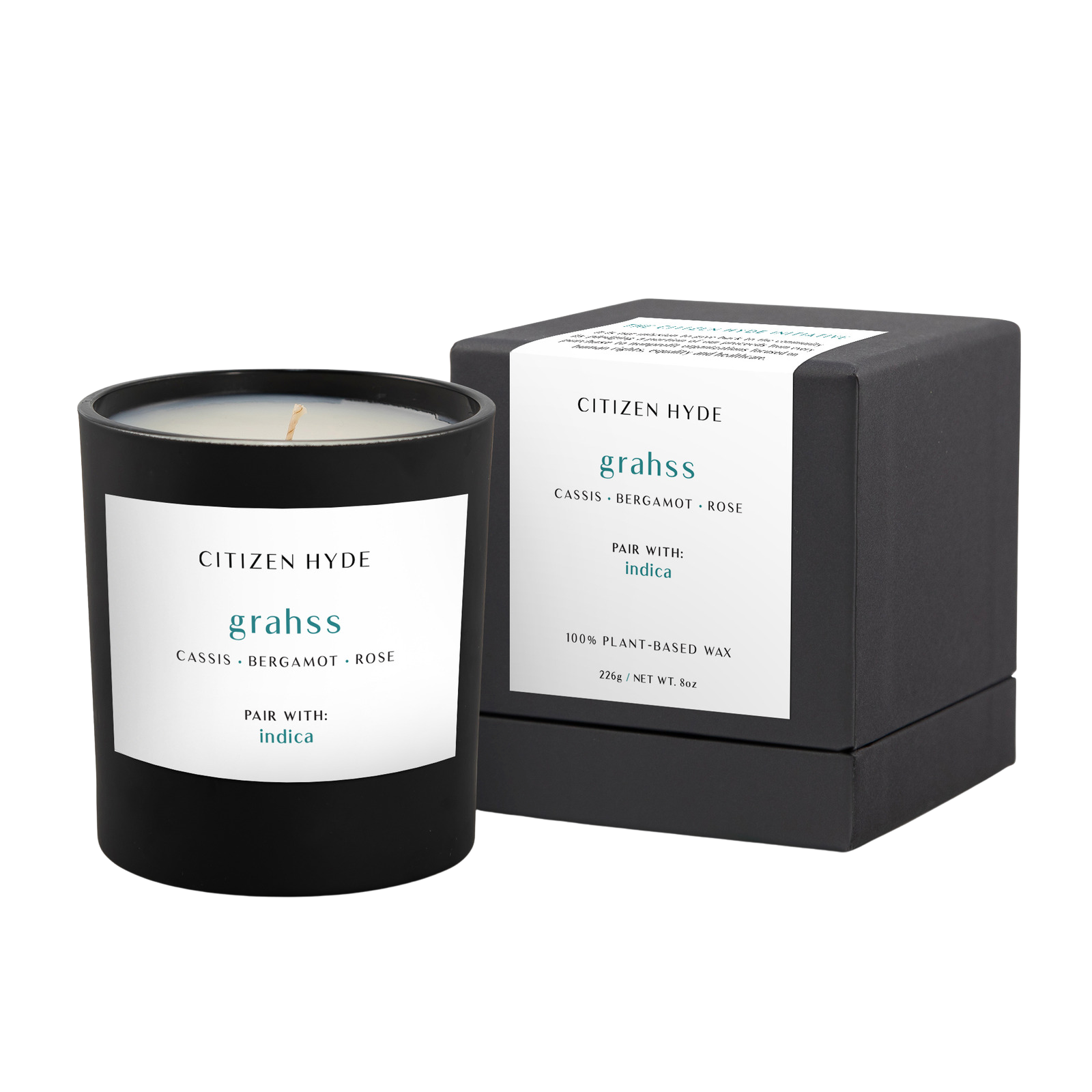 Grahss Ciziten Hyde Candle, Pair with Indica